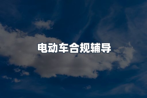 电动车合规辅导